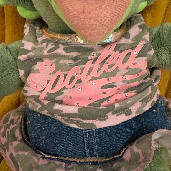 Build-A-Bear (BAB) Retired 2006 Triceratops Stuffie w/ Girl Outfit (SKU: 362TO) - Picture 3 of 11